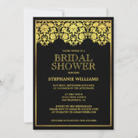 Bridal Shower | Ornate Gold Art Deco Damask