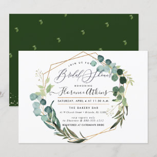 Invitación Bridal Shower Rustic Eucalyptus Greeneration