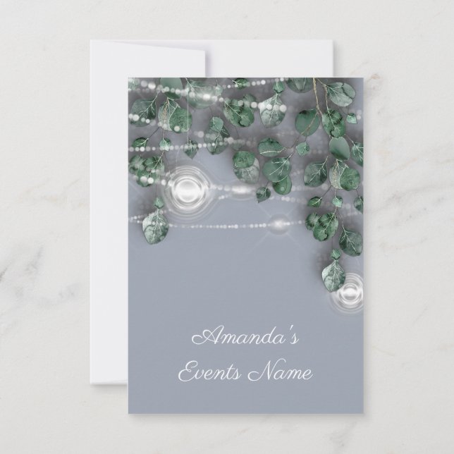 Invitación Bridal Shower Rústica Madera Oro Gris Luz (Reverso)