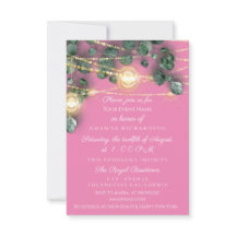 Bridal Shower Rústica Madera Oro Lágrimas Rosa