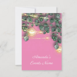 Invitación Bridal Shower Rústica Madera Oro Lágrimas Rosa