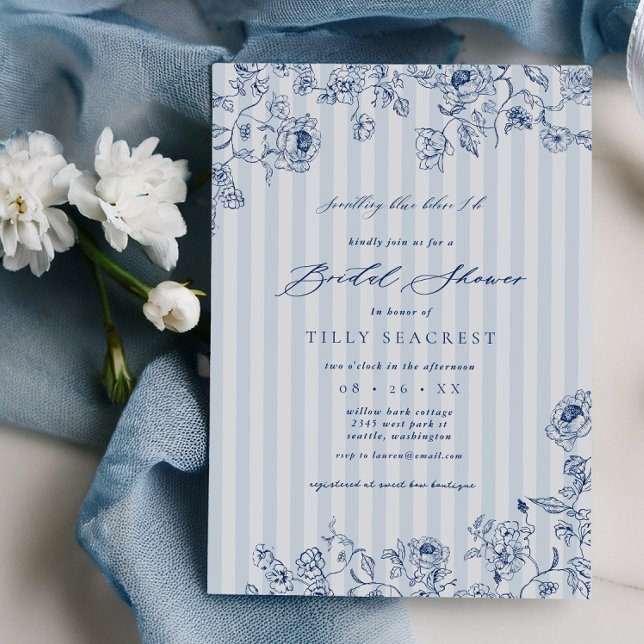 Invitación Bridal Shower Something Blue Party Invitation (Subido por el creador)