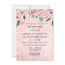 Bridal Shower Spark Rosa Rosa Vestido Purpurina