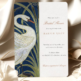 Invitación Bridal Shower Swan Walter Crane