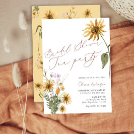 Invitación Bridal Shower Tea Fiesta Sunflower Floral