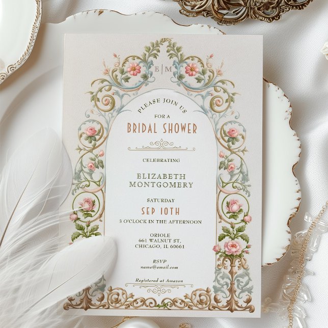 Invitación Bridal Shower Victorian Elegancia (Subido por el creador)