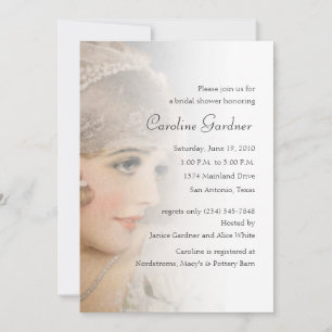 Invitación Bridal Shower Vintage Bride