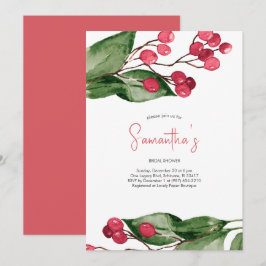 Invitación Bridal Shower Watercolor Fiesta Botánico