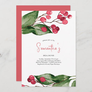 Invitación Bridal Shower Watercolor Fiesta Botánico