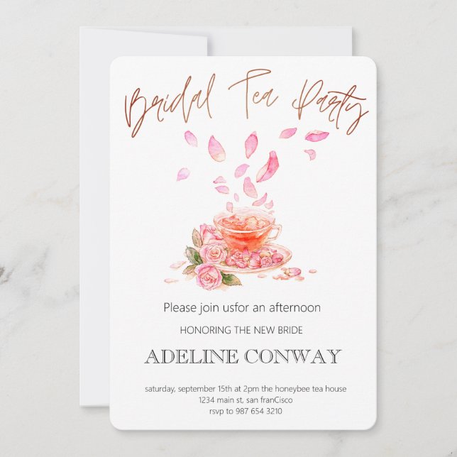 Invitación Bridal Tea Celebration (Anverso)