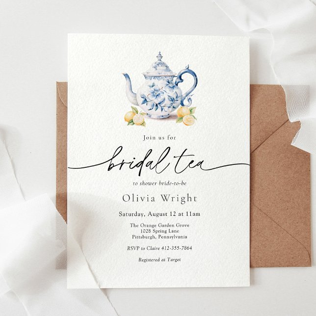 Invitación Bridal Tea Fiesta Chinoiserie Bridal Shower (Subido por el creador)