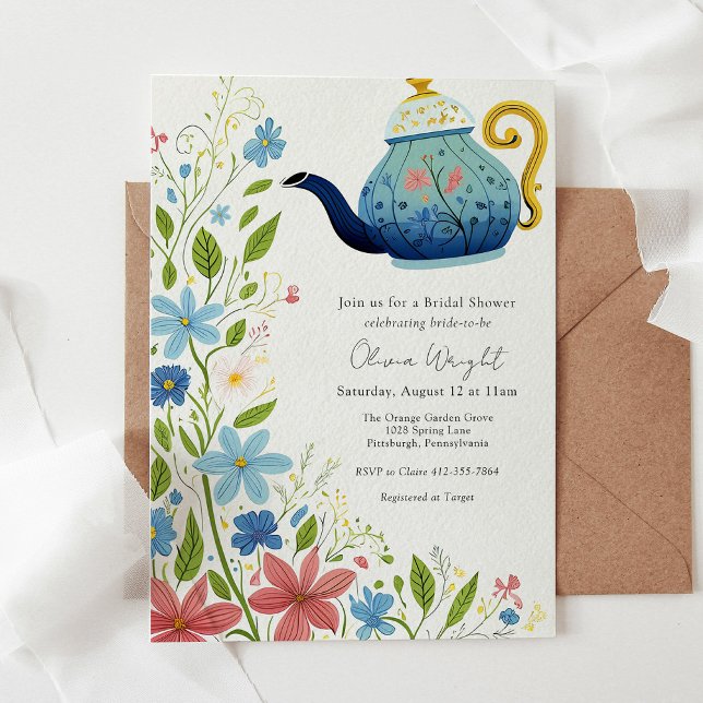 Invitación Bridal Tea Fiesta Shower (Subido por el creador)