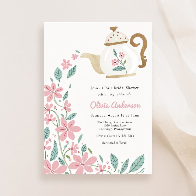Invitación Bridal Tea Fiesta Shower (Subido por el creador)
