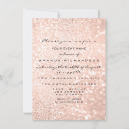 Invitación Bridal Vestido Spark Rosa VIP Rubor Rosa Diamond