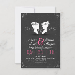 Invitación Bride and Bride - Lesbian wedding