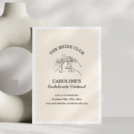 Invitación Bride Club Weekend Cocktail Bachelorette Party