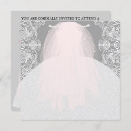 Invitación BRIDE CO Algo Rosa Viene Aquí El Fiesta De Novia