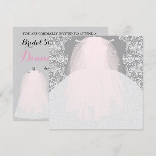 Invitación BRIDE CO Algo Rosa Viene Aquí El Fiesta De Novia