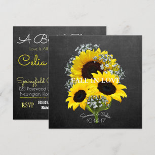 Invitación BRIDE & CO Autumn Bride Sunflower Fiesta