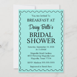 Invitación Bride & Co. Bridal Shower Turquoise