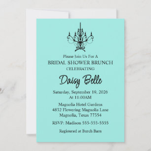 Invitación Bride & Co. Bridal Shower Turquoise