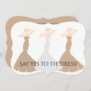 Invitación BRIDE & CO Gold Be My Bridesmaid Shower Fiesta