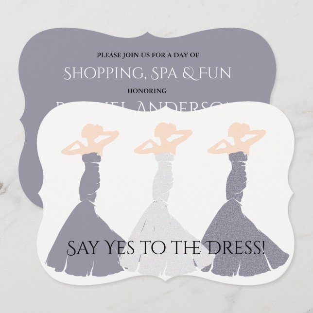 Invitación BRIDE & CO Lavender Be My Bridesmaid Bridal Party (Anverso / Reverso)