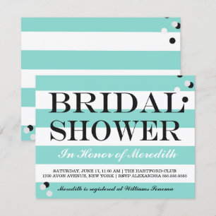 Invitación Bride Co Little Black Vress Verde azulado Blue Sho
