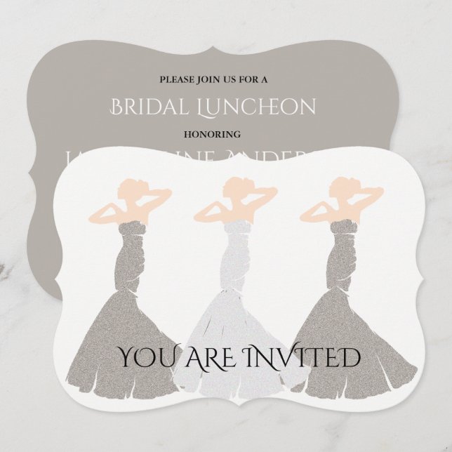 Invitación BRIDE CO Silver Champagne Bridesmaid Bridesmaid (Anverso / Reverso)
