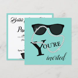 Invitación BRIDE Glam celebra la ducha Fiesta Diamond Tiara