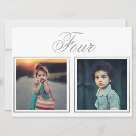 Invitación Bride Groom Age Elegent Classy Silver Table Number