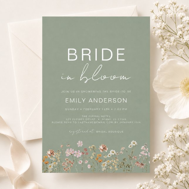 Invitación Bride in Bloom Wildflower Bridal Shower (Subido por el creador)