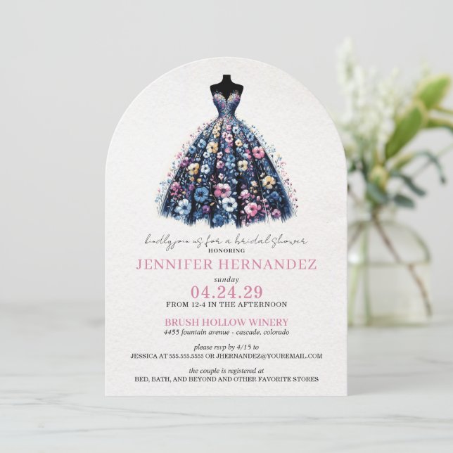 Invitación Bride in Bloom Wildflowers Bridal Shower (Anverso de pie)