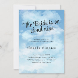 Invitación Bride Is On Cloud Nine Bridal Shower