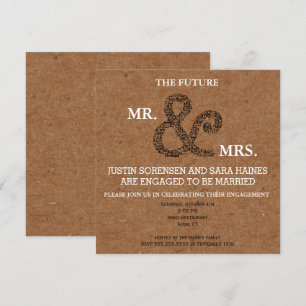 Invitación BRIDE Sr. y Sra. Rustic Boda Bridal Shower Fiesta