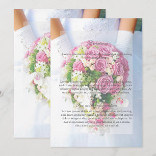 Invitación Bride White Lace Flor Bouquet Dirección Boda