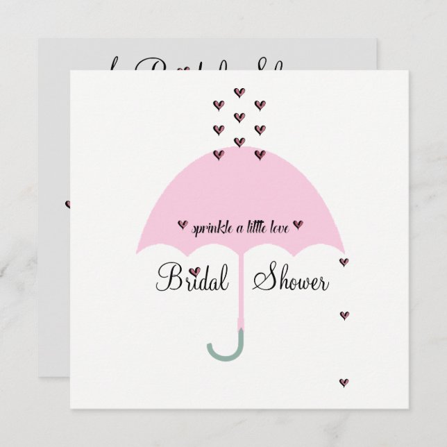 Invitación BRIDE y CO Rosado Sprinkle Love Bridal Shower Fies (Anverso / Reverso)