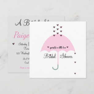 Invitación BRIDE y CO Rosado Sprinkle Love Bridal Shower Fies