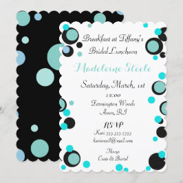 Invitación BRIDE y CO Verde azulado Blue Polka Dot Fiesta Duc