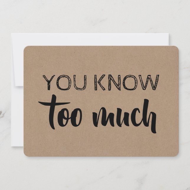 Invitación Bridesmaid / Made of Honor Funny Moderno (Anverso)