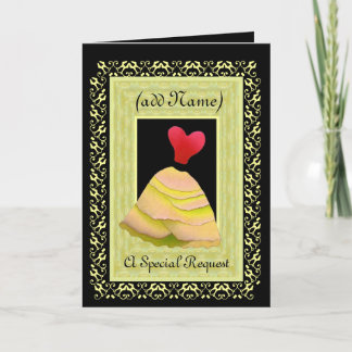 Invitación BRIDESMAID Viste rojo y amarillo adorno amarillo
