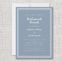 Invitación Bridesmaids Brunch Bridal Shower Dusty Blue Modern
