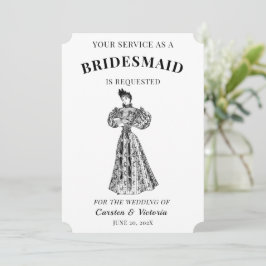 Invitación Bridesmaids de la época victoriana