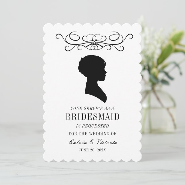 Invitación Bridesmaids formales de Victorian (Anverso de pie)