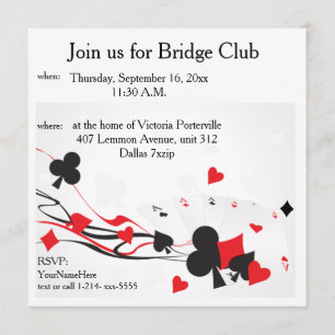 Invitación Bridge Club