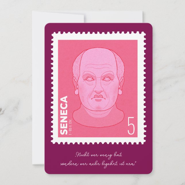 Invitación Briefmarke Seneca -   (Anverso)