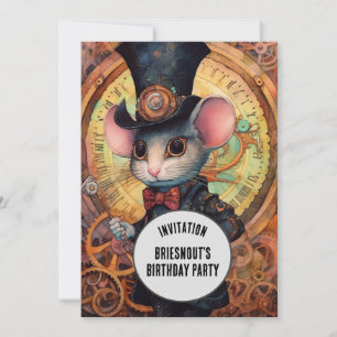 Invitación Briesnout Steampunk Animal Nombre personalizado