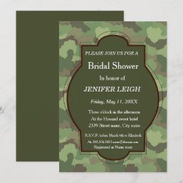 Invitación Brigada blanca elegante ducha de novia