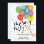 Invitación Bright Birthday Balloons Party Invitation<br><div class="desc">Cheerful and bright colorful balloons are sure to delight on this birthday party invitation that is fully customizable. �2birdstone 2014 all rights reserved.</div>