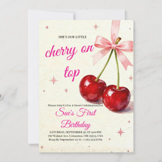 Invitación Bright & Cheerful 1st Birthday Invitation